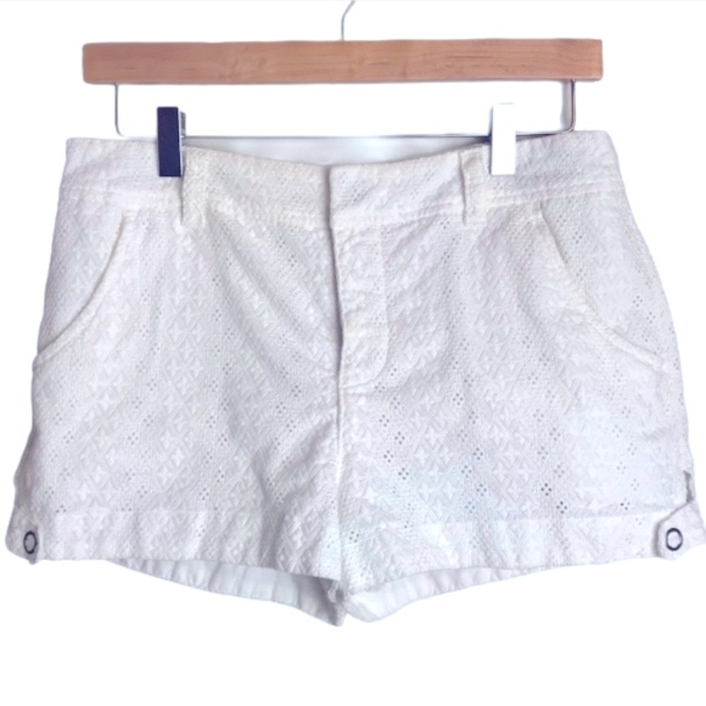 FREE PEOPLE Eyelet Embroidered Lace White Shorts